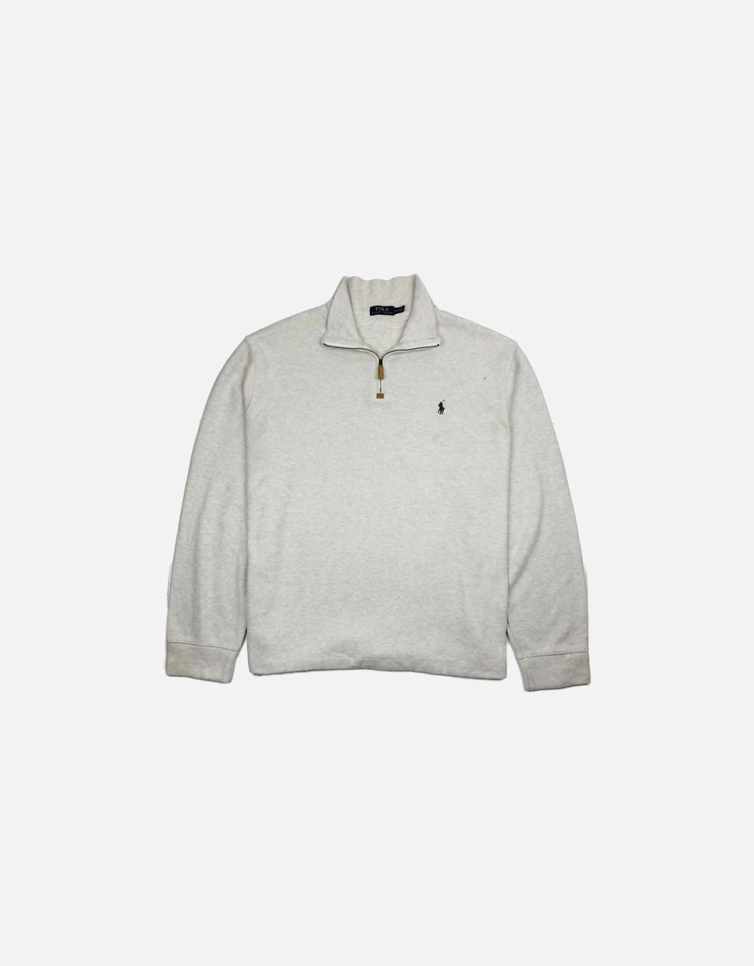 Faded Cream 1/4 Zip Sweatshirt, 4 of 3