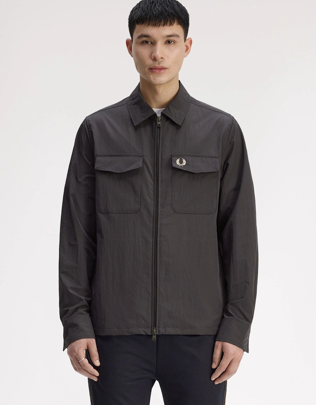 M5684 Zip Through Overshirt - Anchor Grey