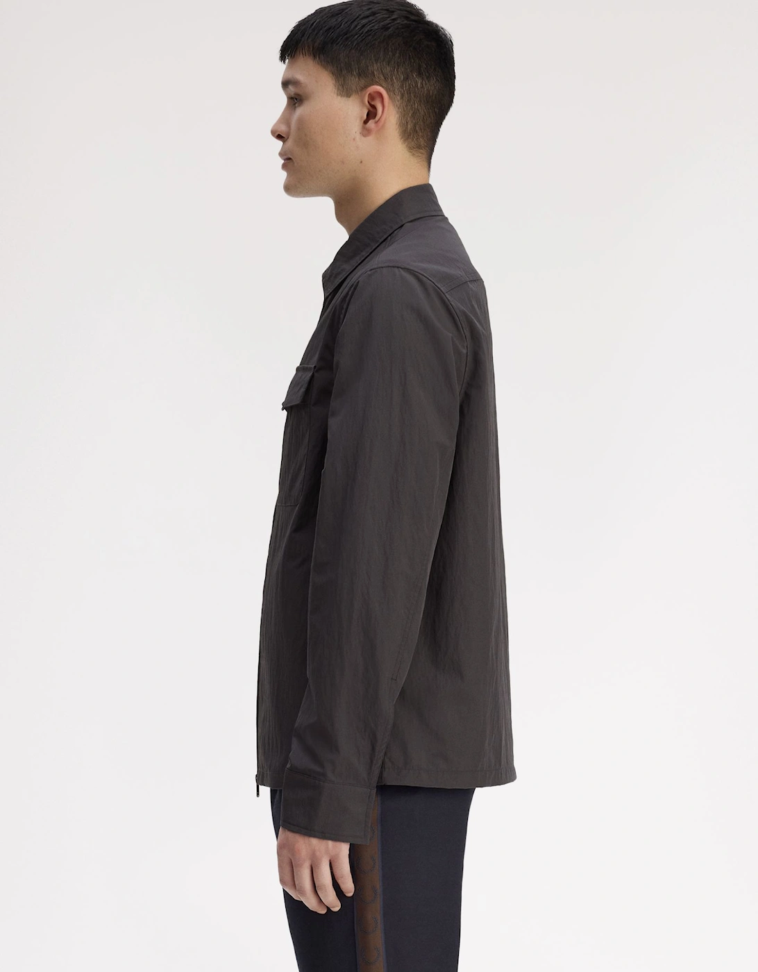 M5684 Zip Through Overshirt - Anchor Grey