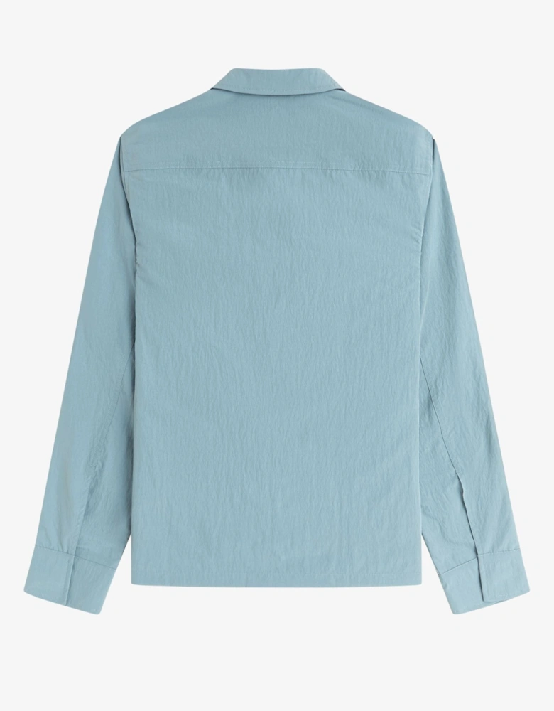 M5684 Zip Through Overshirt - Stockport Blue