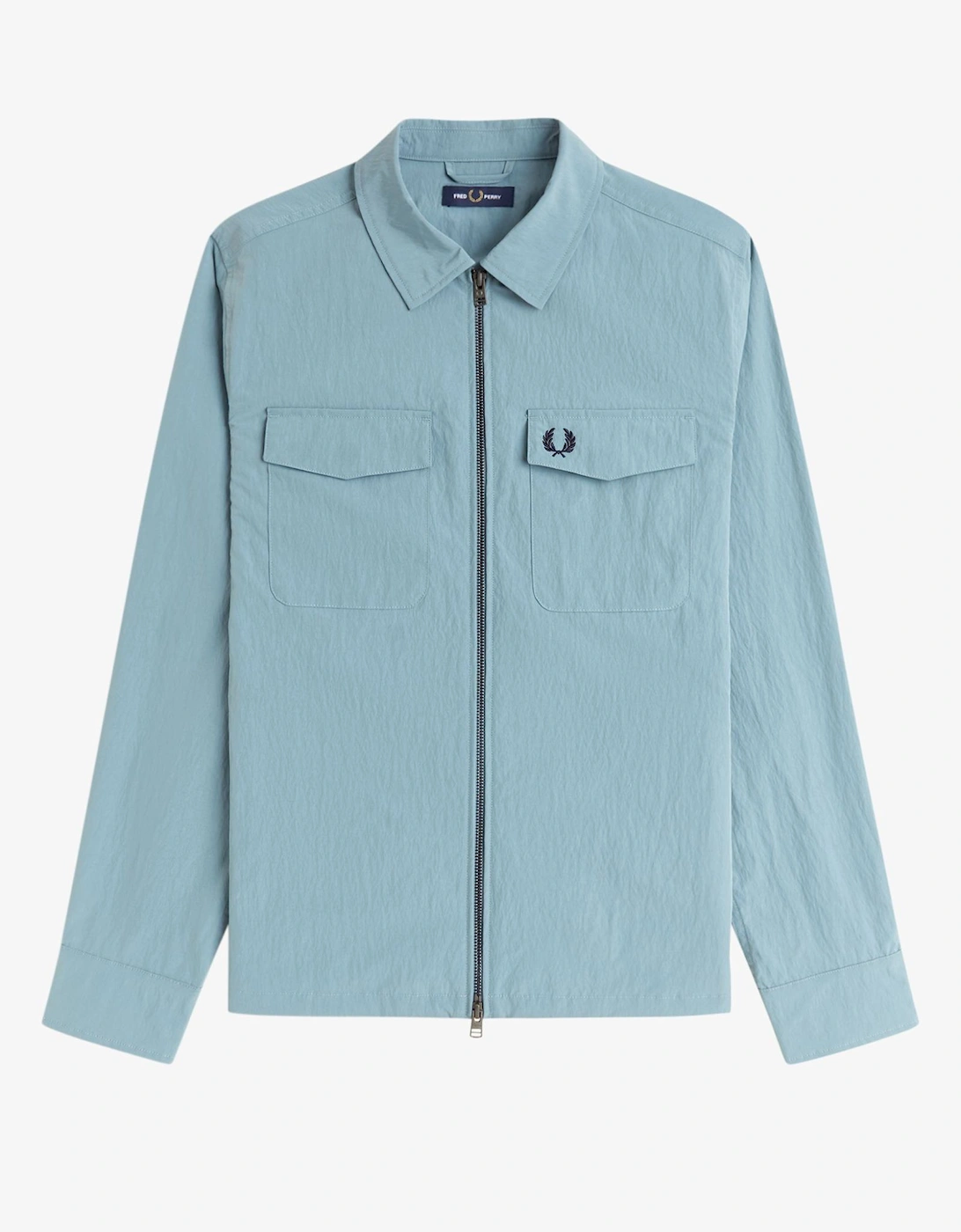 M5684 Zip Through Overshirt - Stockport Blue, 10 of 9