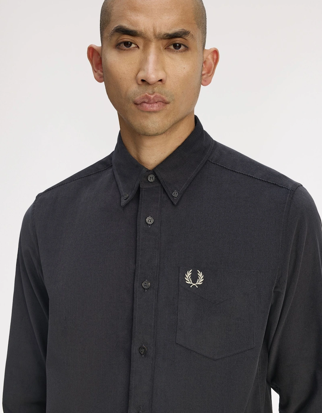 M1737 Needle Cord Shirt - Anchor Grey