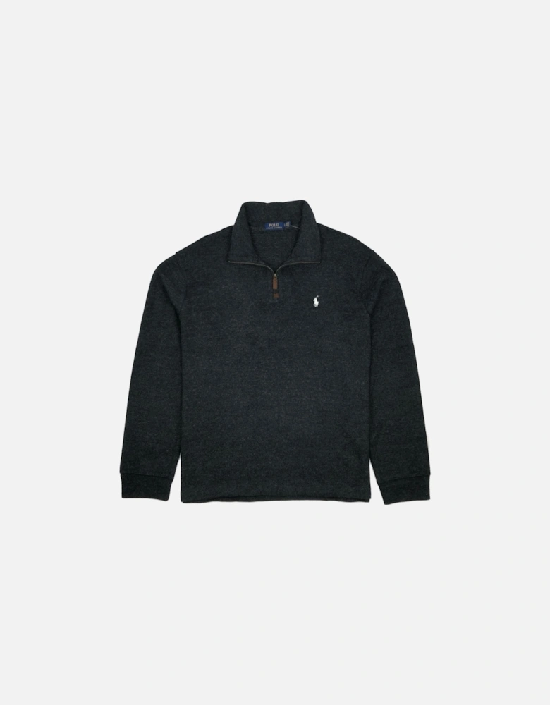 Black Marl 1/4 Zip Sweatshirt