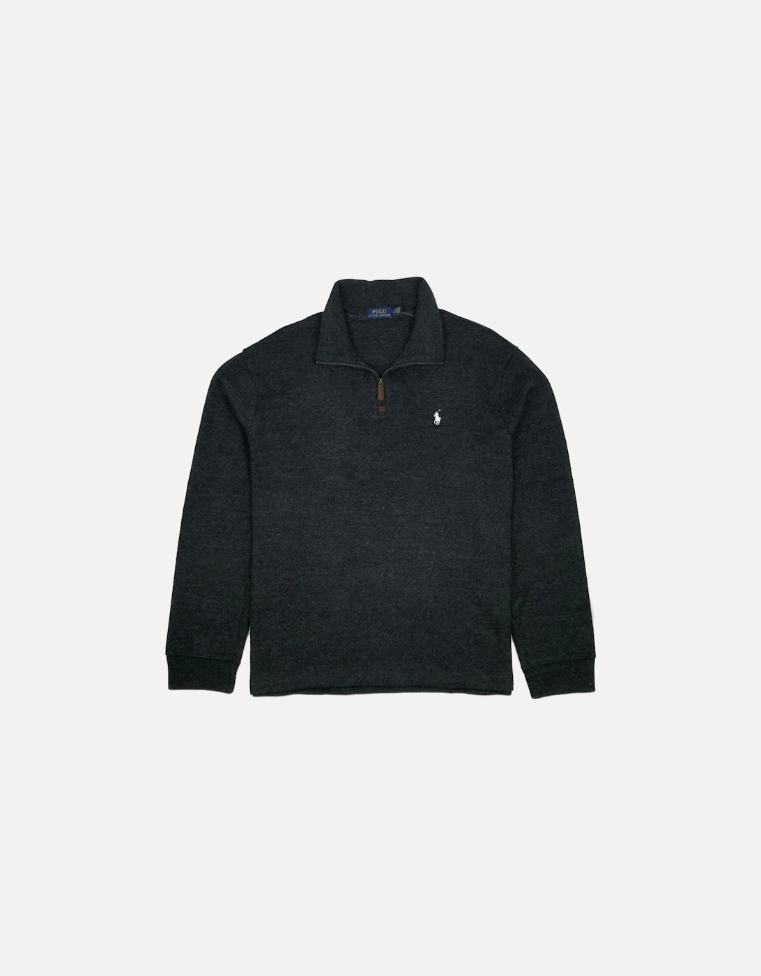 Black Marl 1/4 Zip Sweatshirt, 3 of 2