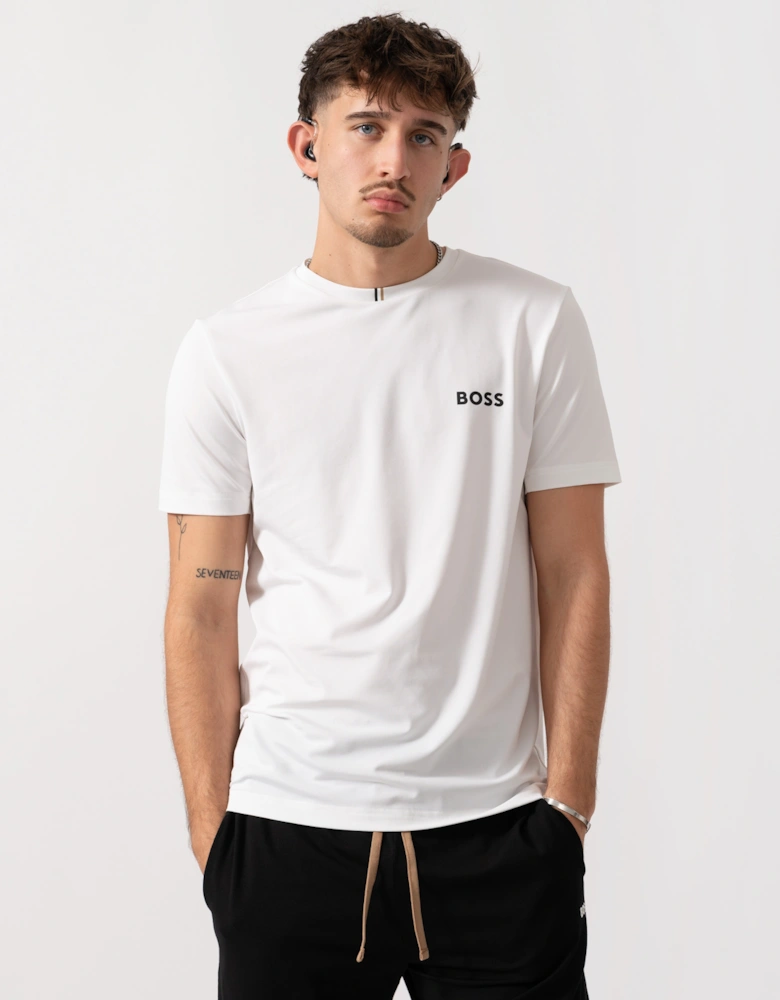 BOSS Green x Matteo Berrettini T-Shirt with Moisture-Wicking Piqué - White 100