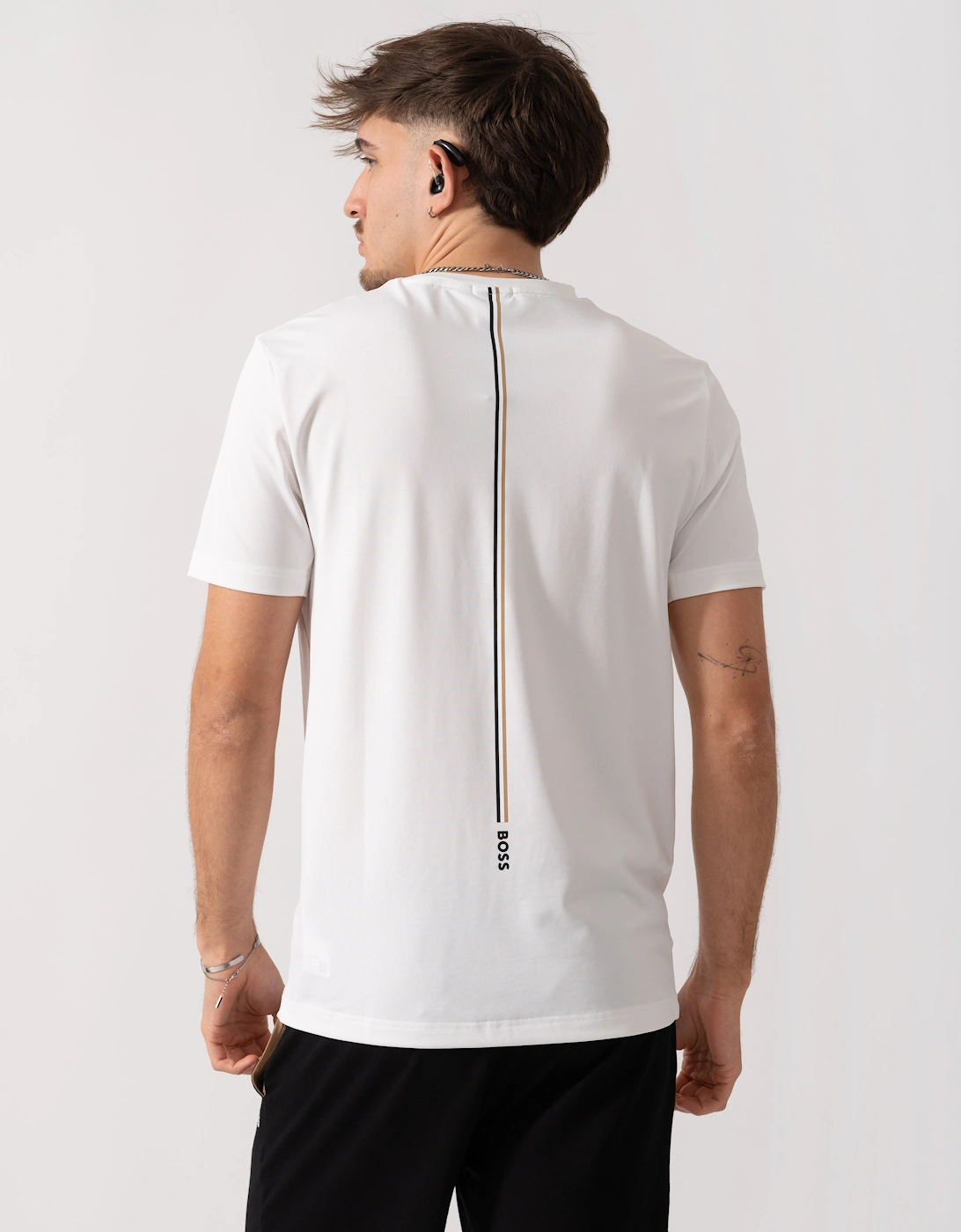 BOSS Green x Matteo Berrettini T-Shirt with Moisture-Wicking Piqué - White 100