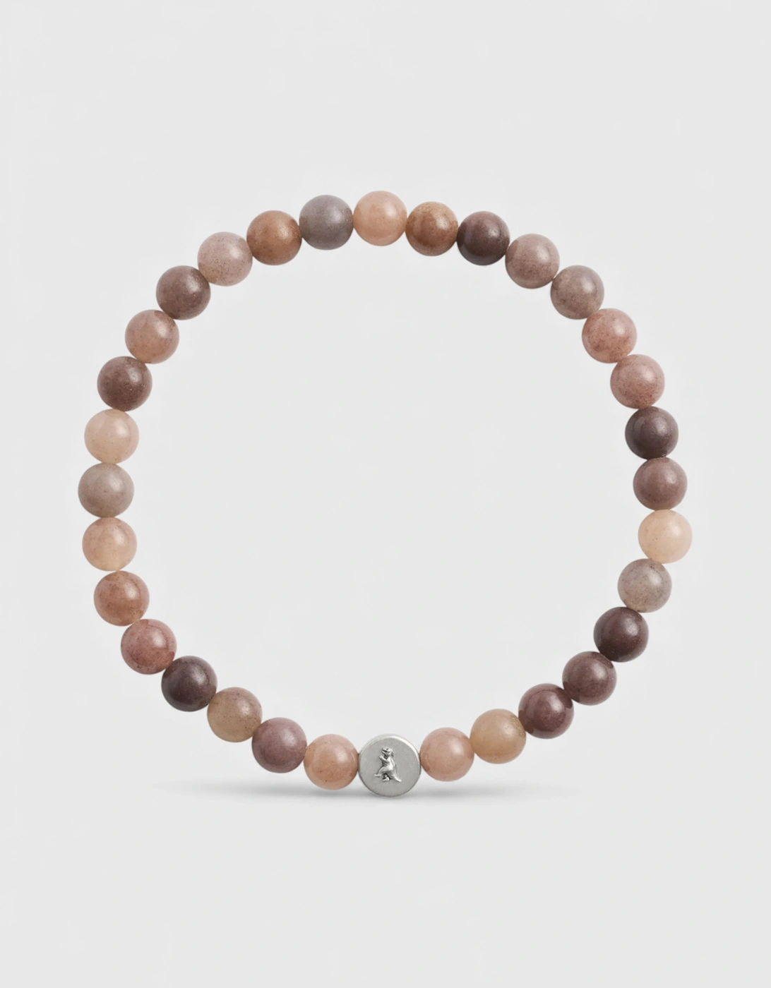 Signature Jade Bead Stretch Bracelet Brown