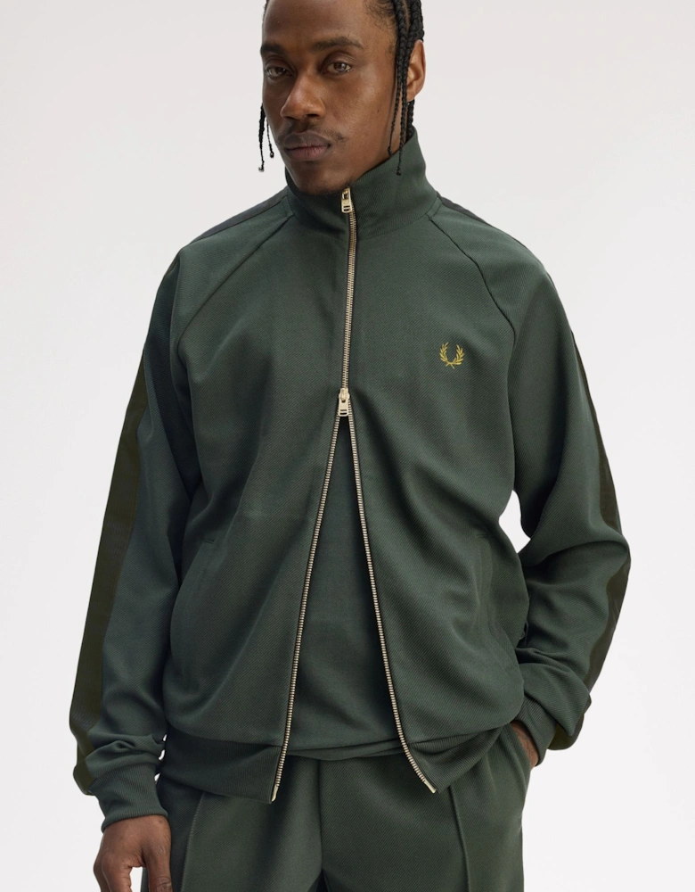 J1334 Dash Taped Track Jacket - Court Green