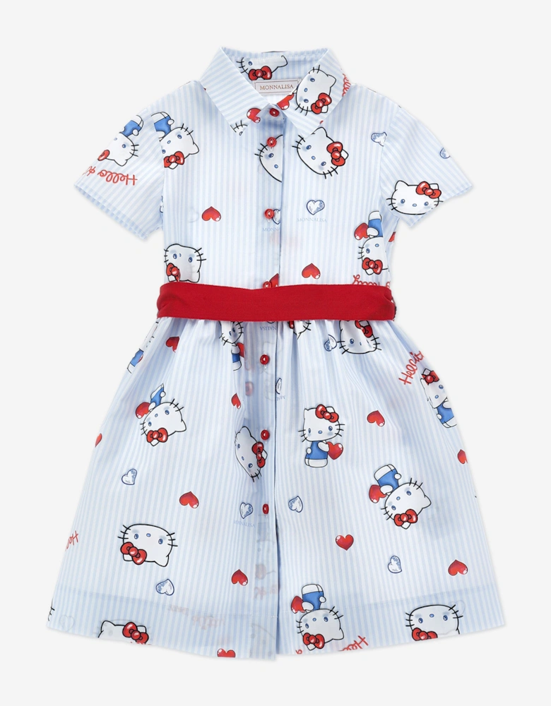 Girls Hello Kitty Shirt Dress in Blue