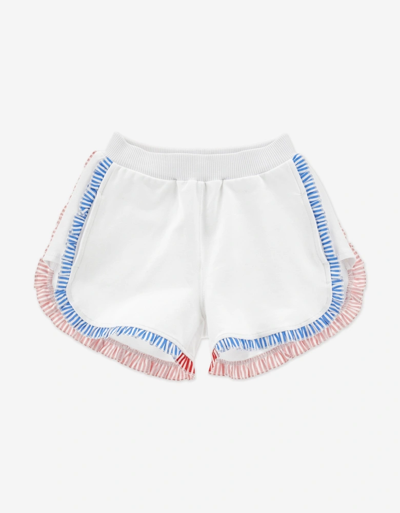 Girls Sweat Shorts in White