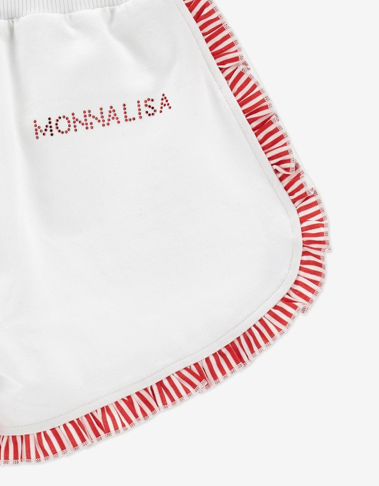 Girls Sweat Shorts in White