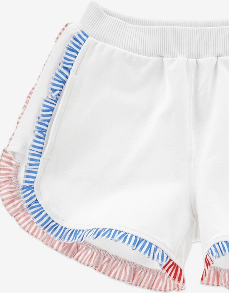 Girls Sweat Shorts in White
