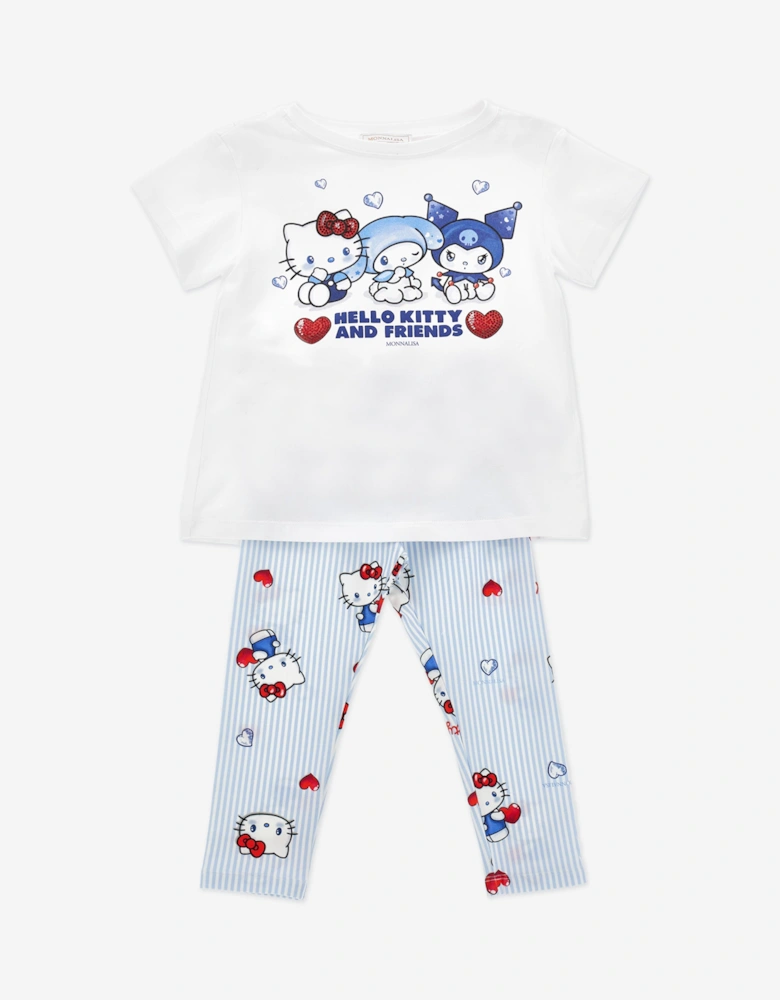 Girls Hello Kitty and Friends Legging Set in White