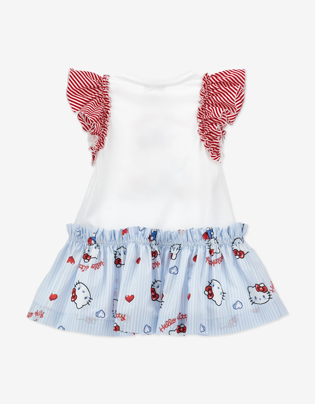 Girls Hello Kitty Jersey Dress in White