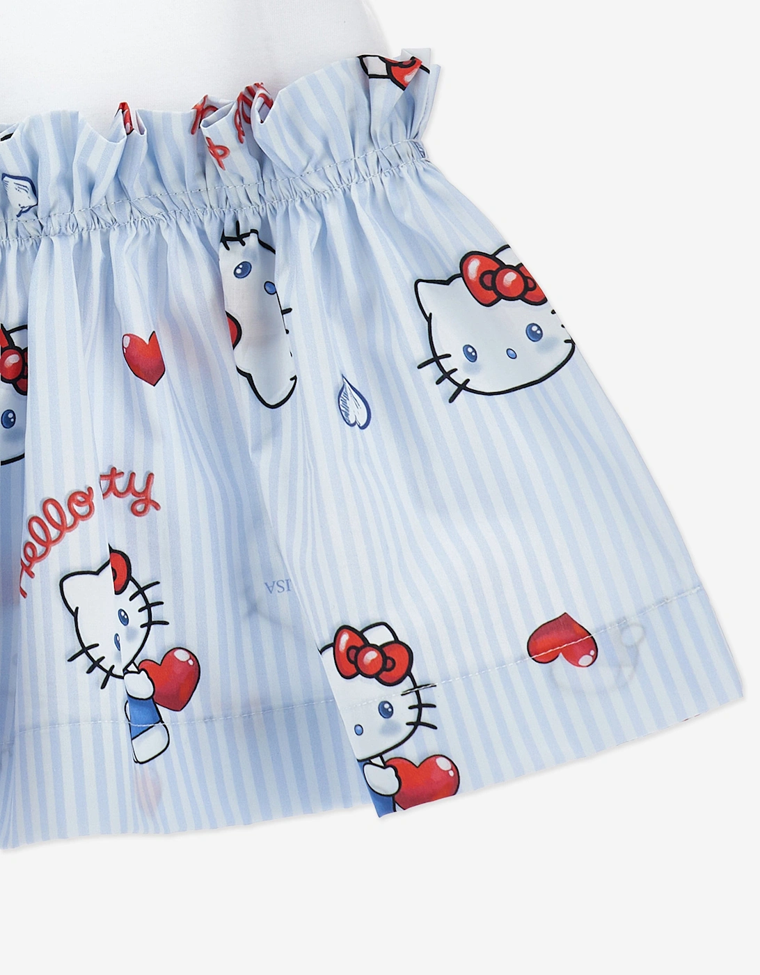 Girls Hello Kitty Jersey Dress in White