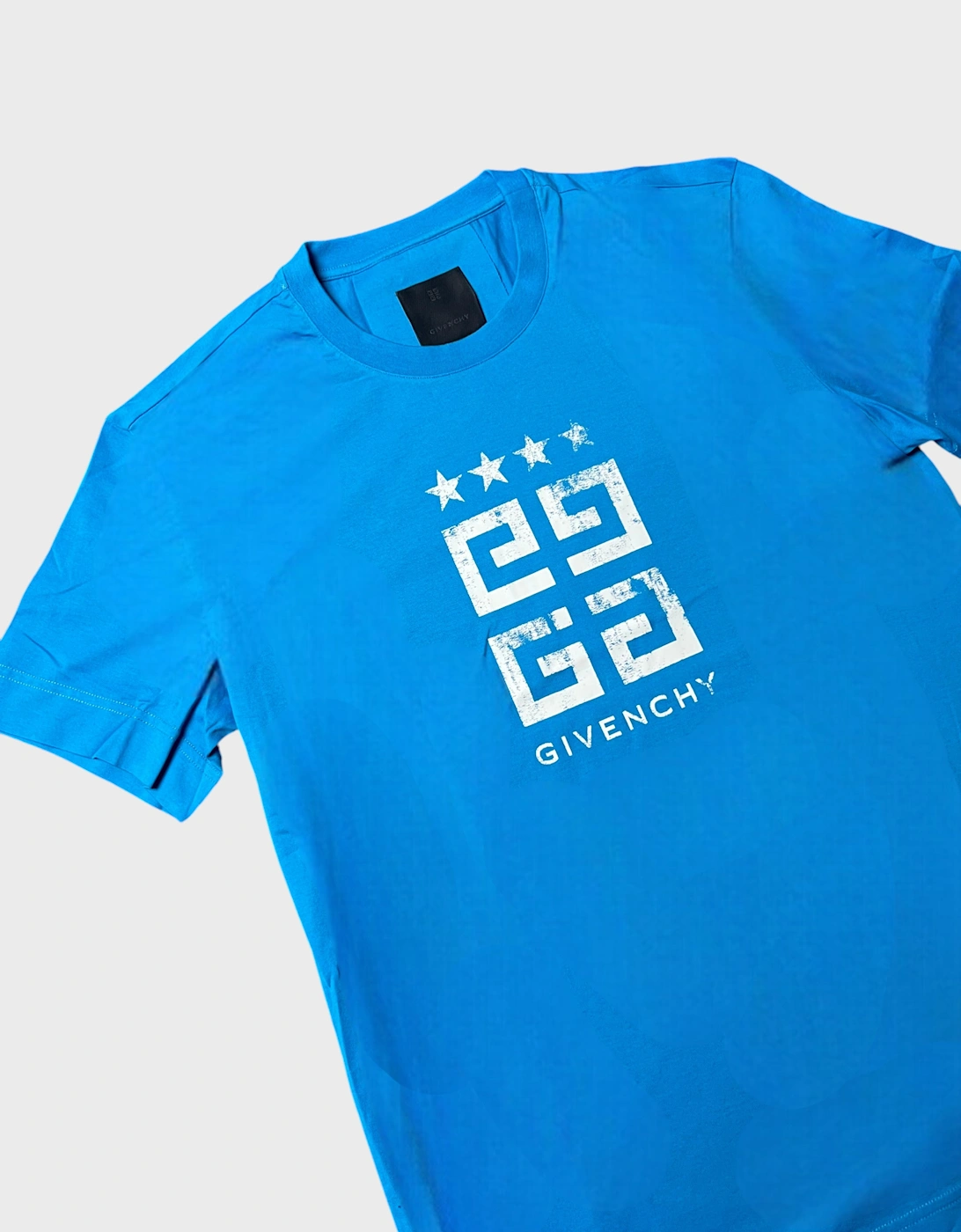 4G Emblem Slim Fit T Shirt Mineral Blue