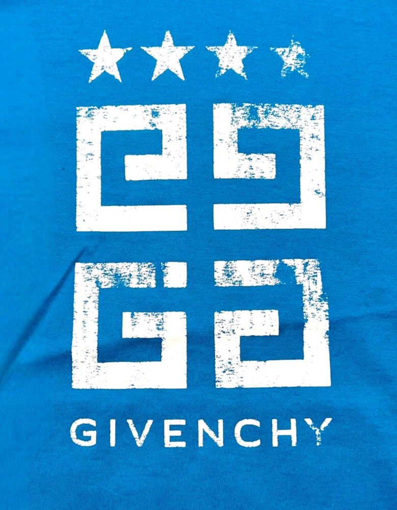 4G Emblem Slim Fit T Shirt Mineral Blue