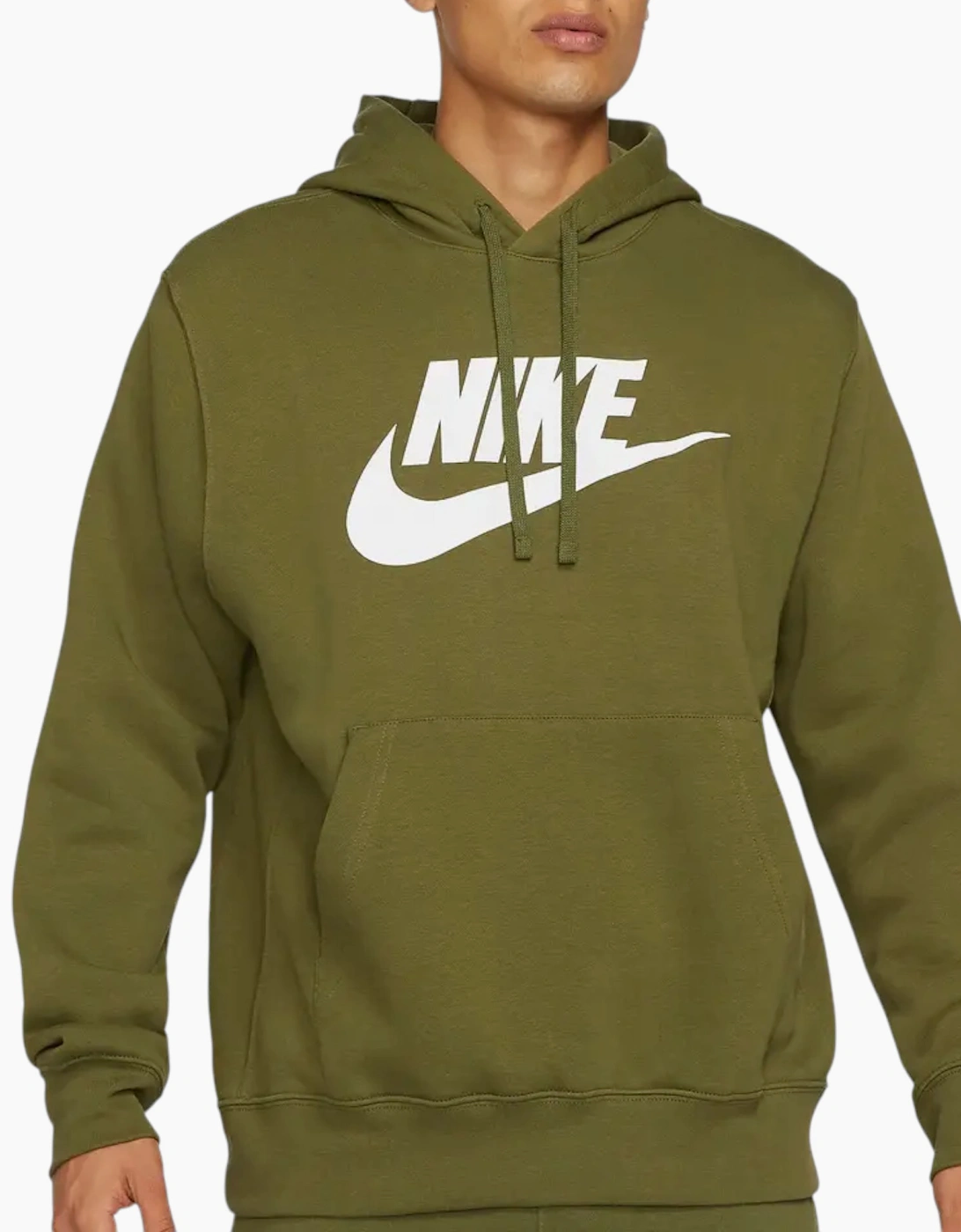 Nike Men's Green Hoodie Bv2973 Sportswear Club Fleece Graphic Pullover Sweats  40 L