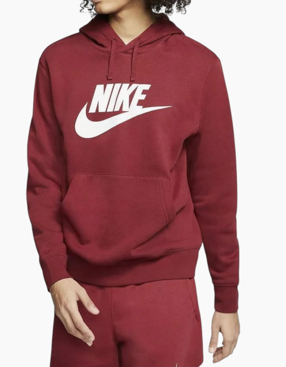 Nike Men's Red Hoodie Bv2973 Sportswear Club Fleece Graphic Pullover Sweats  40 L