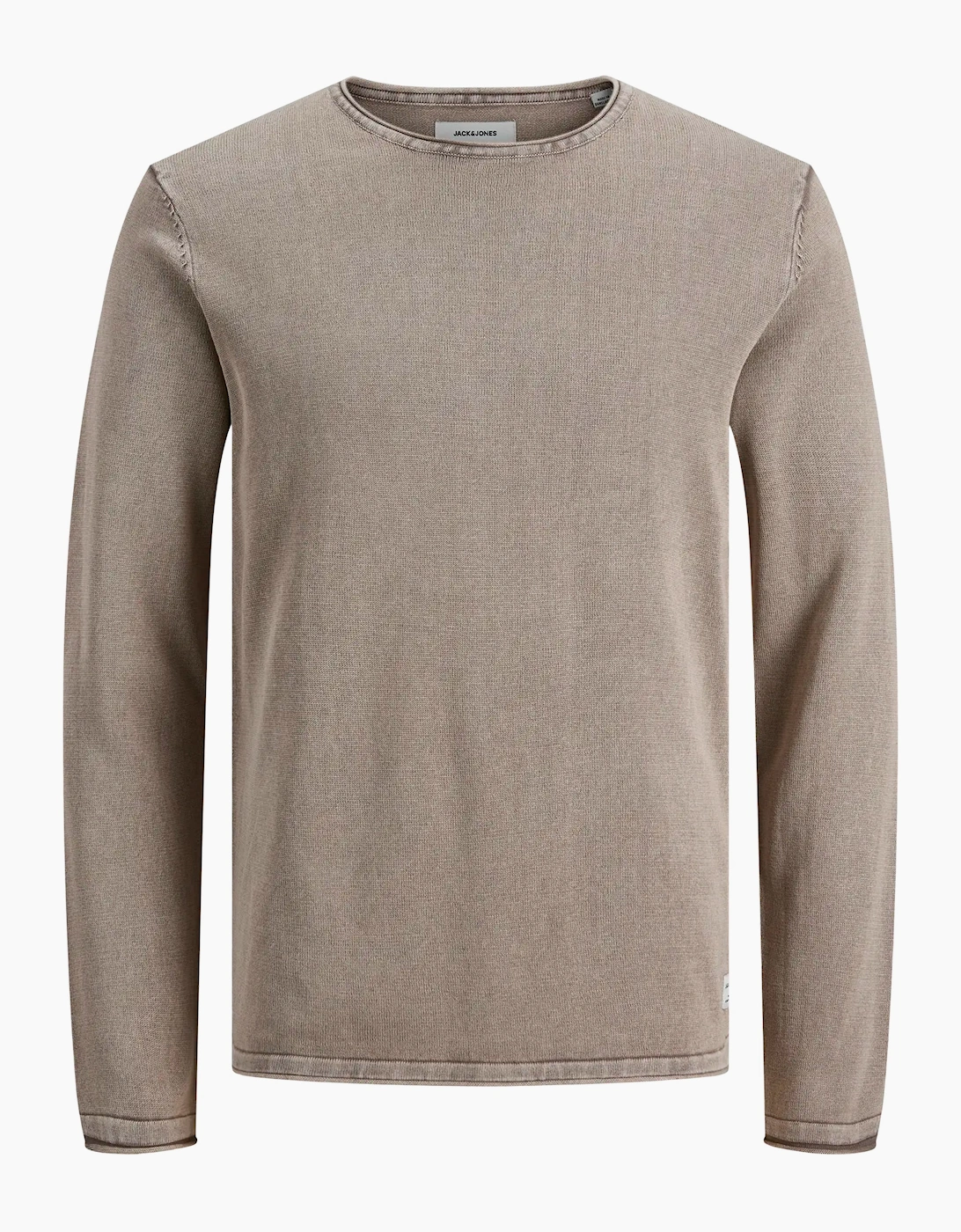 Jack & Jones Men's Tan Jjeleo Knit Crew Neck Crockery  40 L