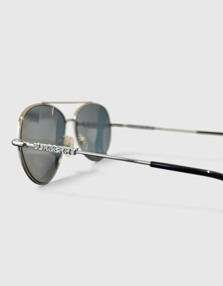 BE3147 Aviator Glasses Silver Dark Grey