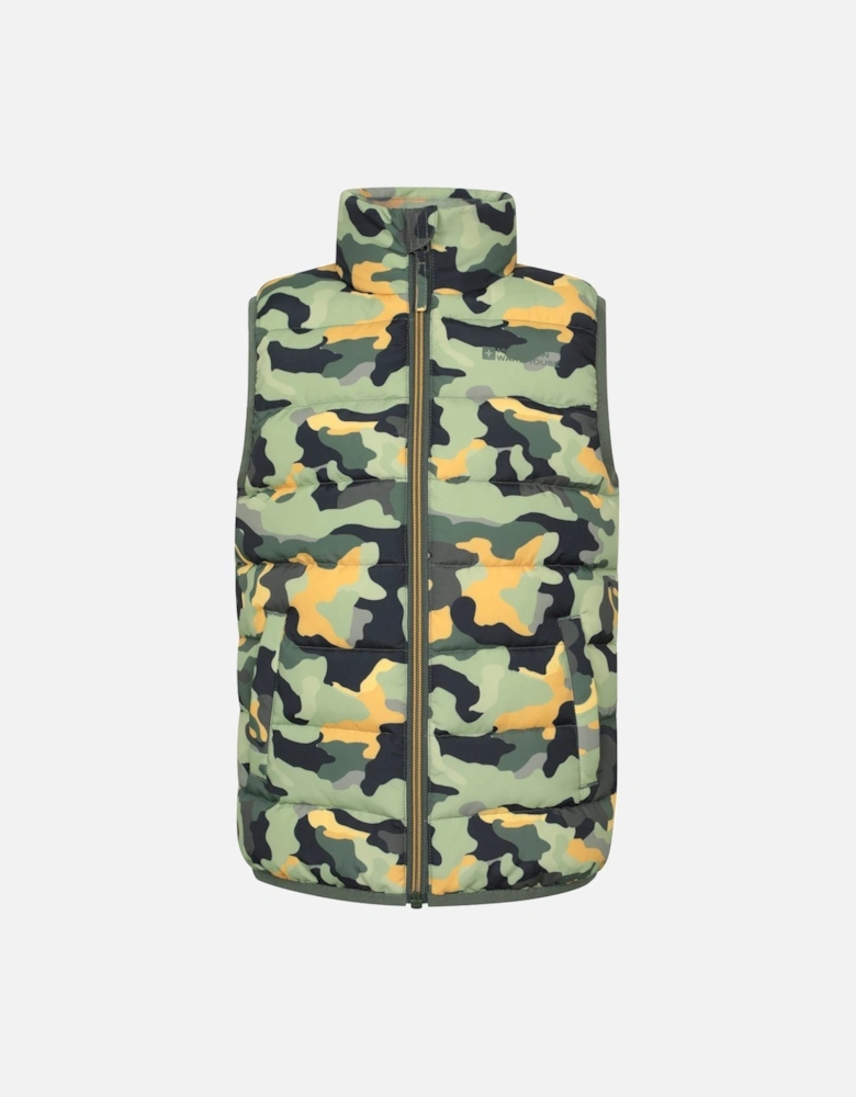 Childrens/Kids Rocko Camo Padded Gilet