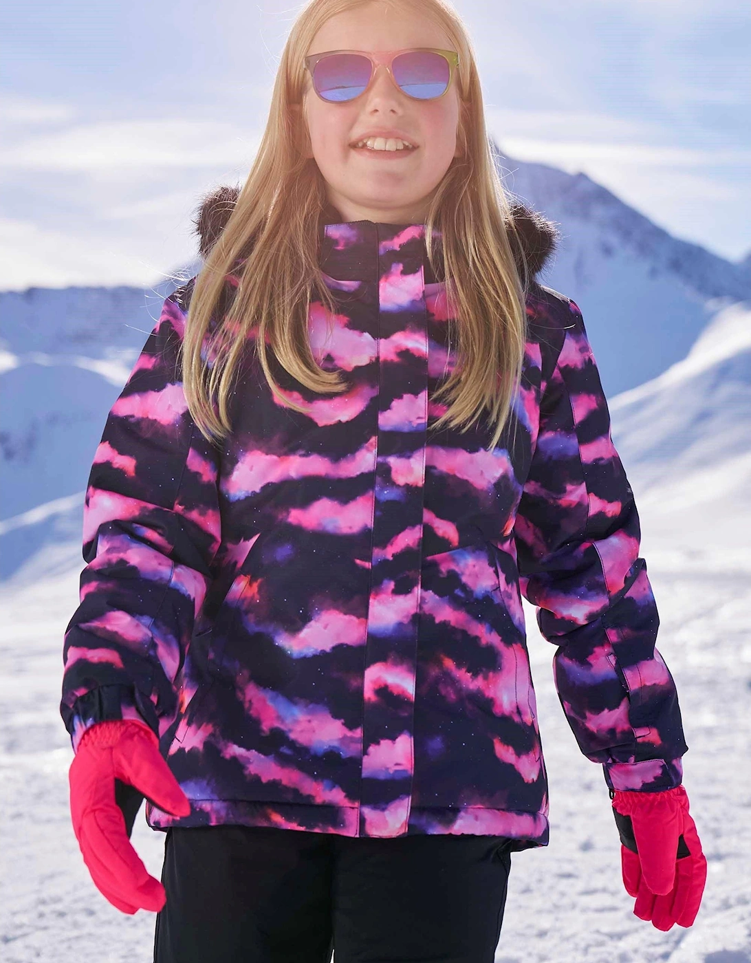 Mountain Warehouse Unisex Pink Childrens/ Glacial Floral Water Resistant Jacket - Size: 3 Years/4 Years Kids