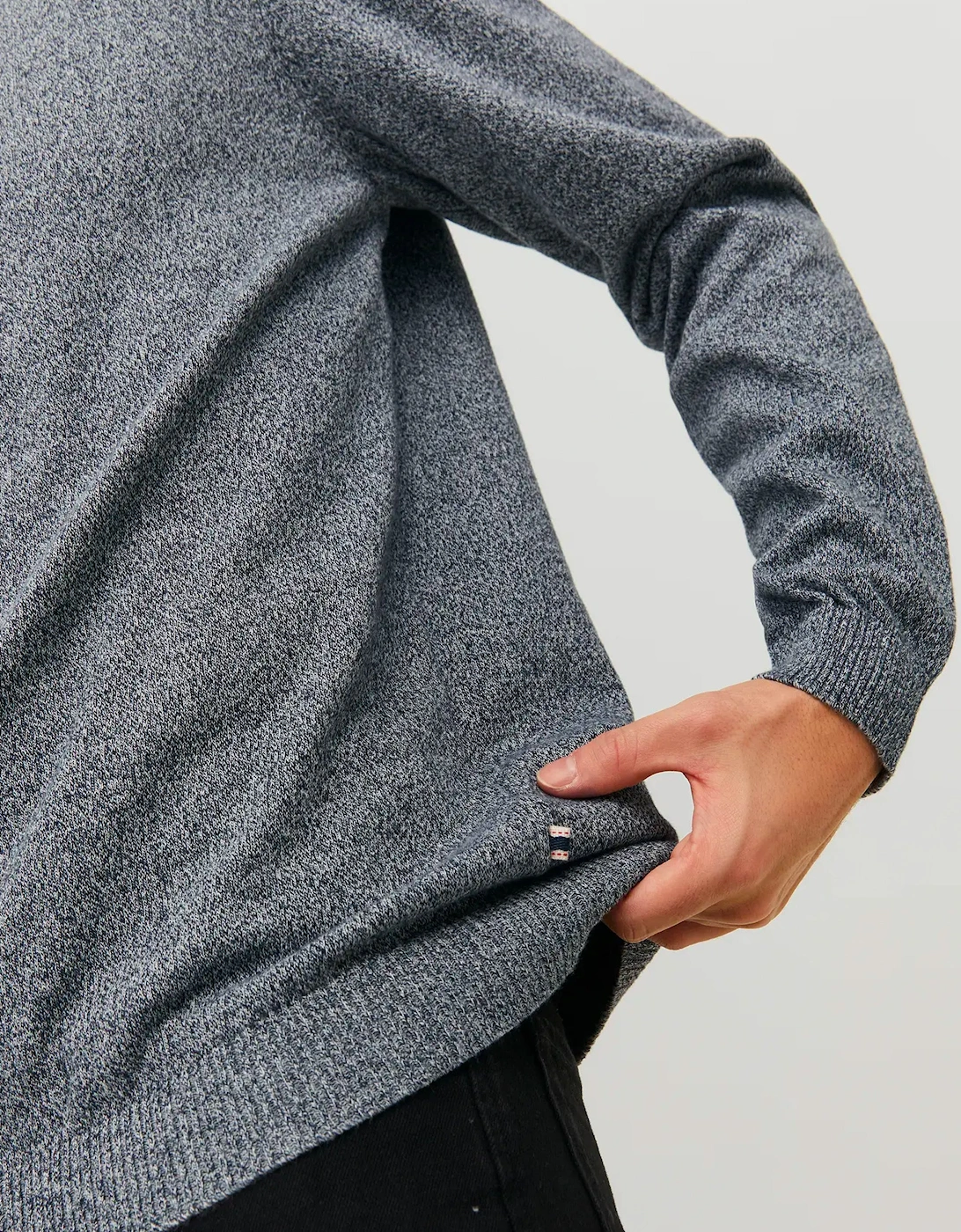 JJE Crew neck knit Navy blazer/twisted