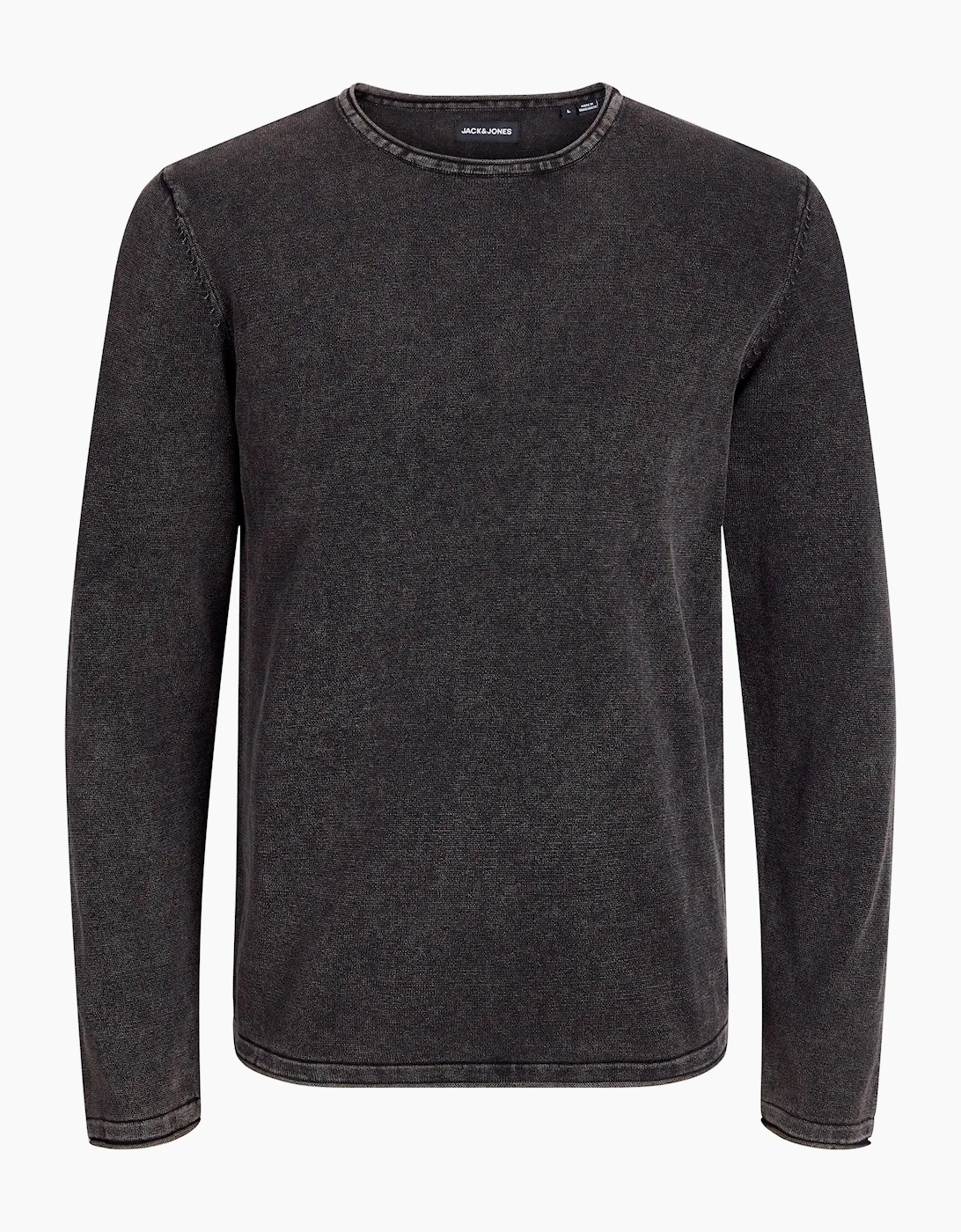 Jack & Jones Men's Jack & Jones JJELEO Knit crew neck CAVIAR - Grey