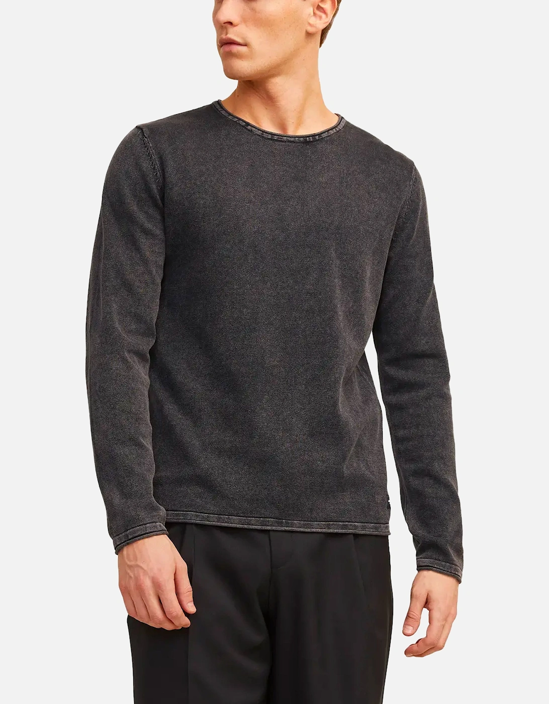 JJELEO Knit crew neck CAVIAR
