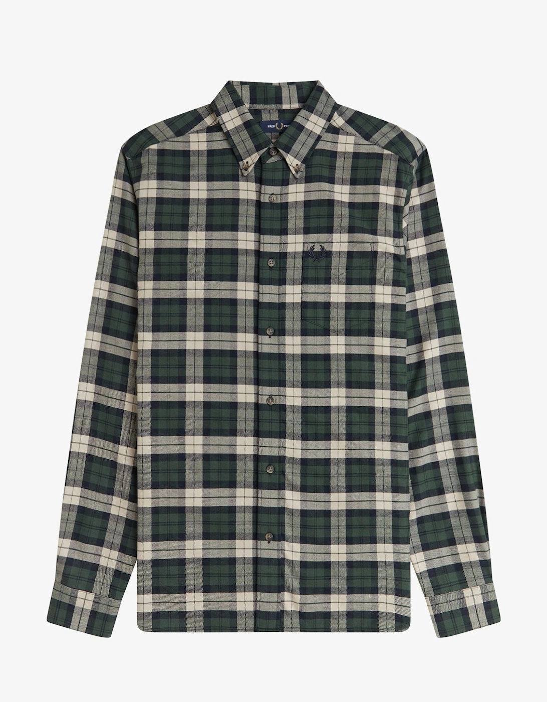 M1754 Brushed Twill Tartan Shirt - Court Green, 8 of 7
