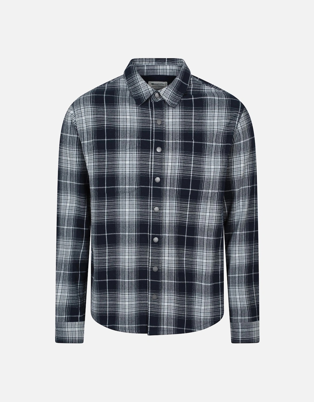 Mens Sandalwood Fleece Lined Long-Sleeved Shirt, 4 of 3