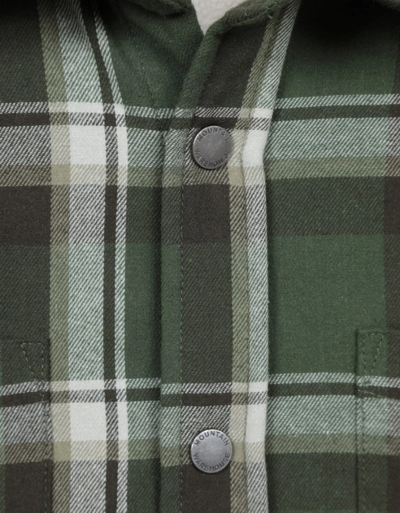 Mens Sandalwood Fleece Lined Long-Sleeved Shirt