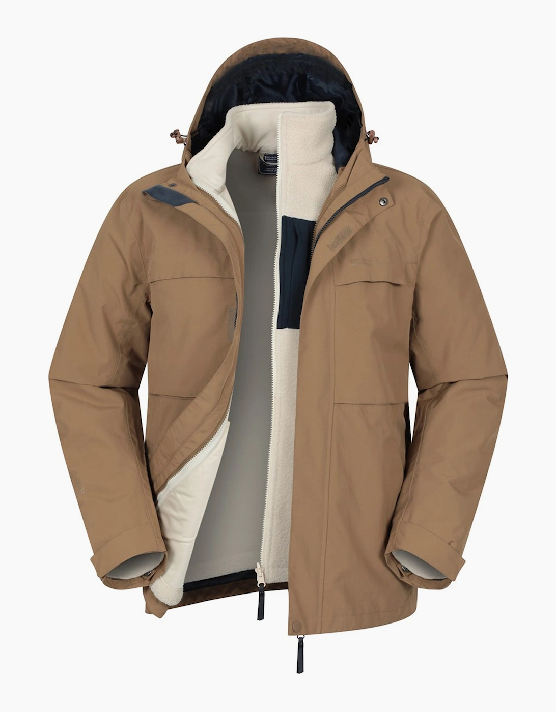 Mountain Warehouse Men's Mountain Warehouse Mens Maple 3 in 1 Waterproof Jacket - Brown
