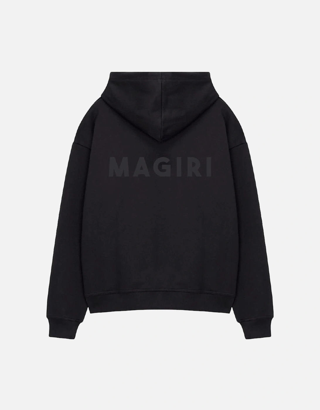 Core Puff Printed Hoodie in Black