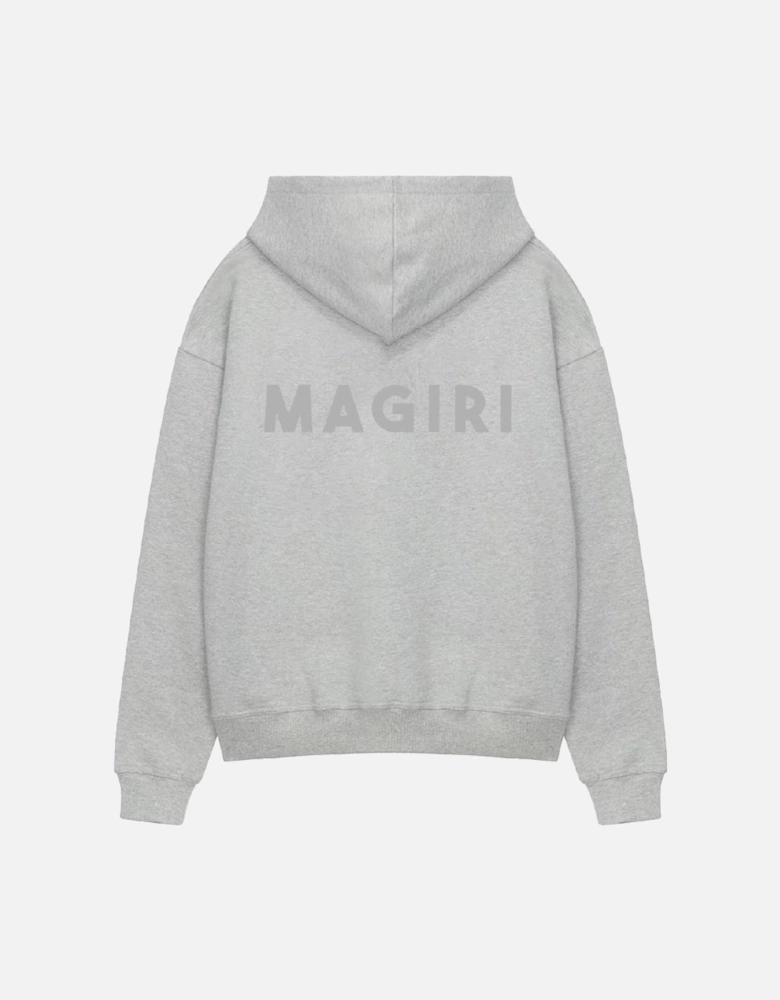 Core Puff Printed Hoodie in Grey