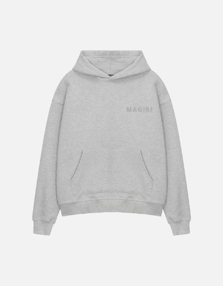Core Puff Printed Hoodie in Grey