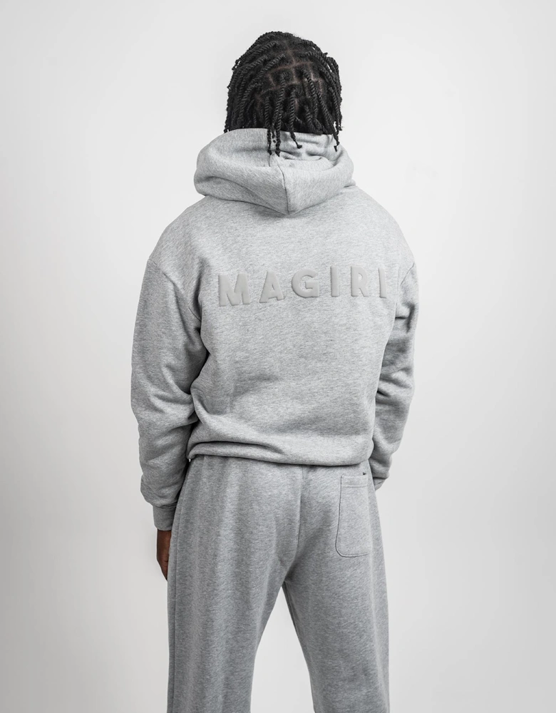 Core Puff Printed Hoodie in Grey