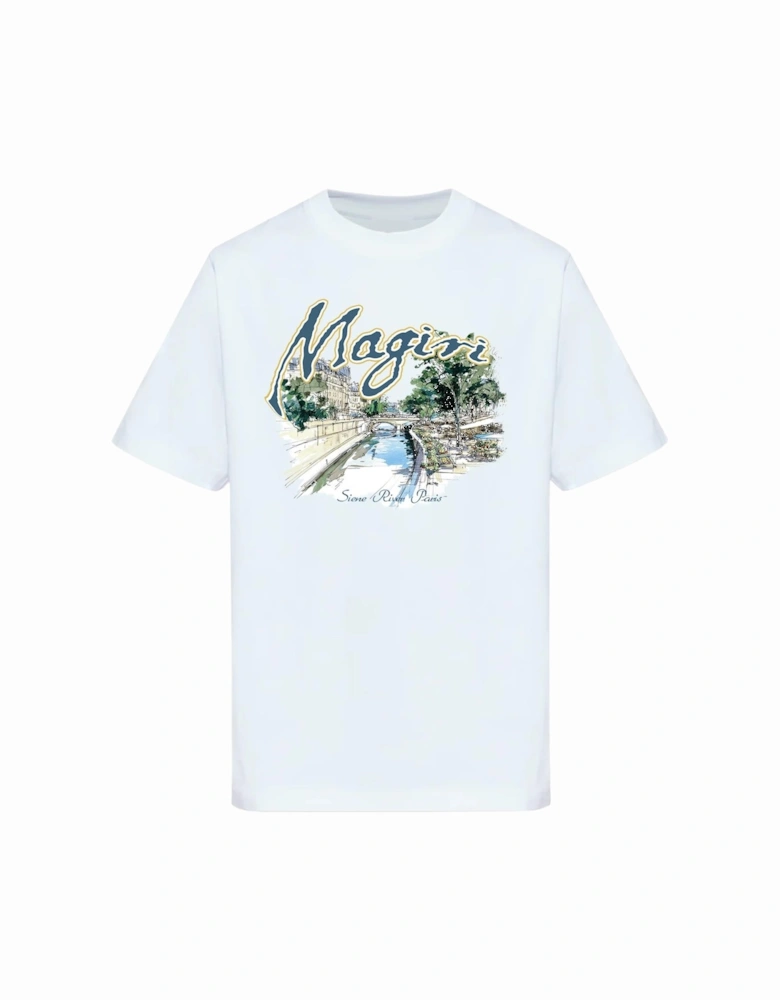 Seine River Printed T-Shirt in White