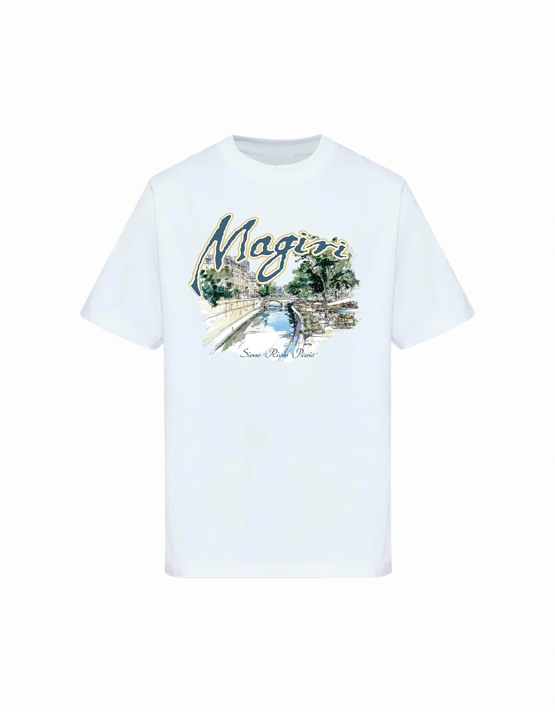 Seine River Printed T-Shirt in White, 3 of 2