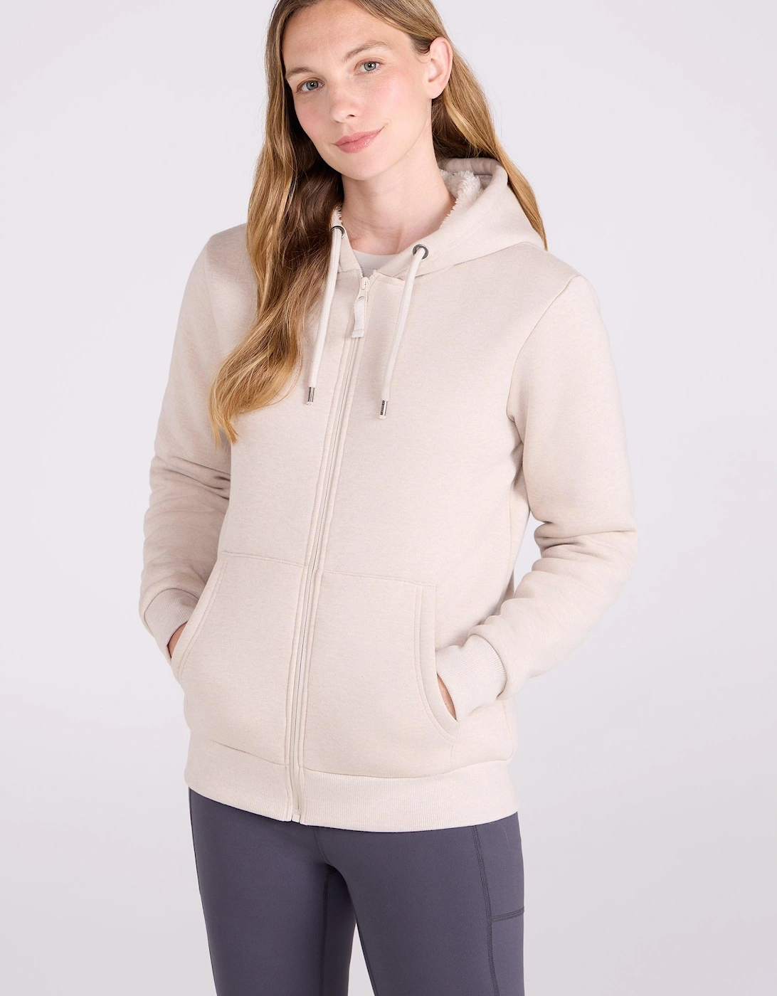 Womens/Ladies Dalton Sherpa Lined Full Zip Hoodie, 2 of 1