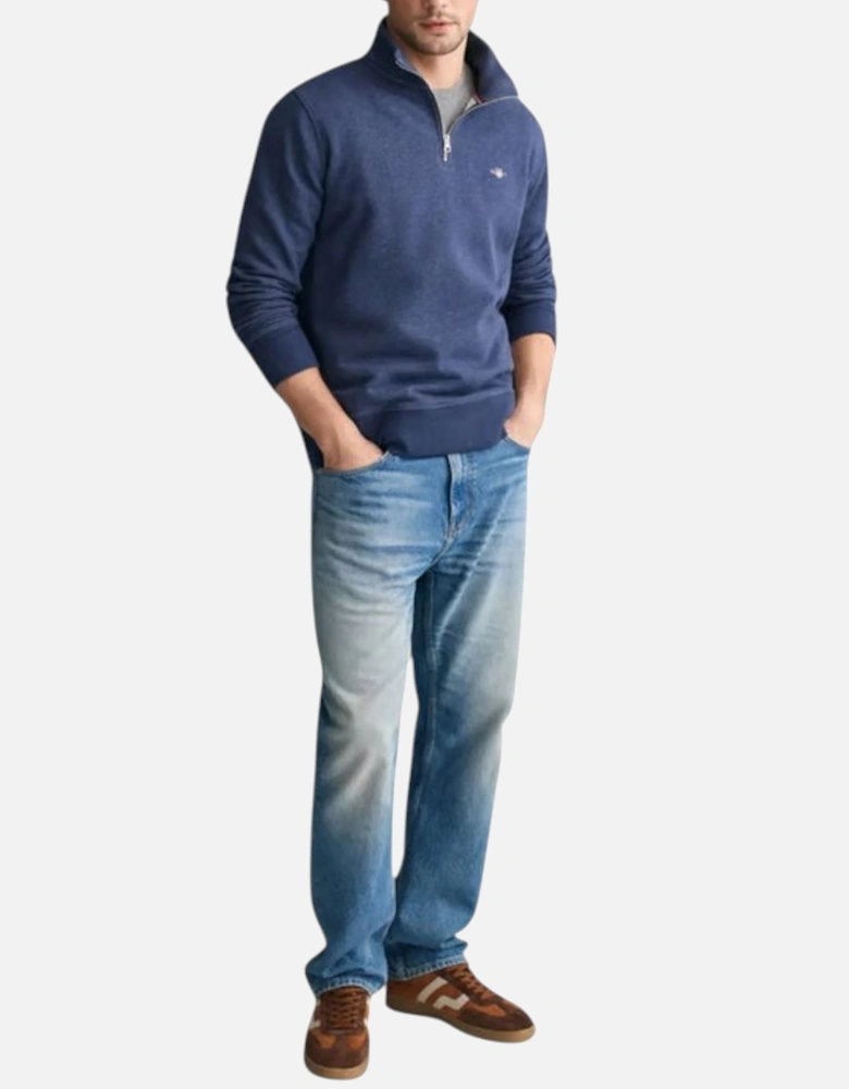 Mens Sweatshirt Embroidered Jumper Black