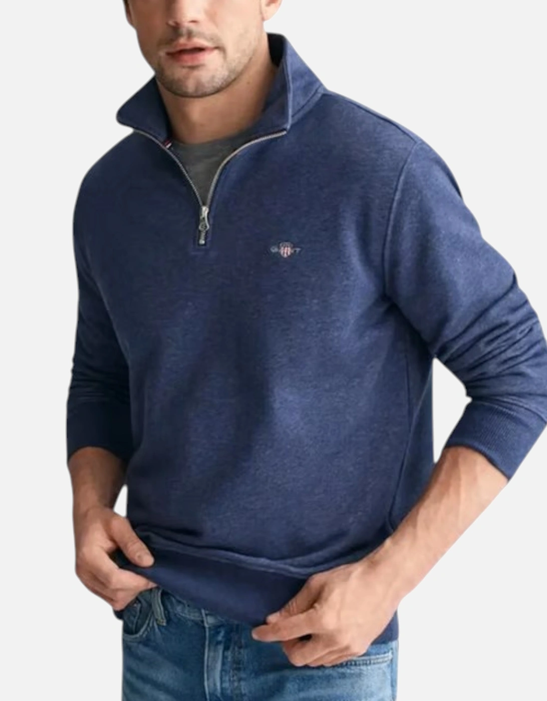 Mens Sweatshirt Embroidered Jumper Black