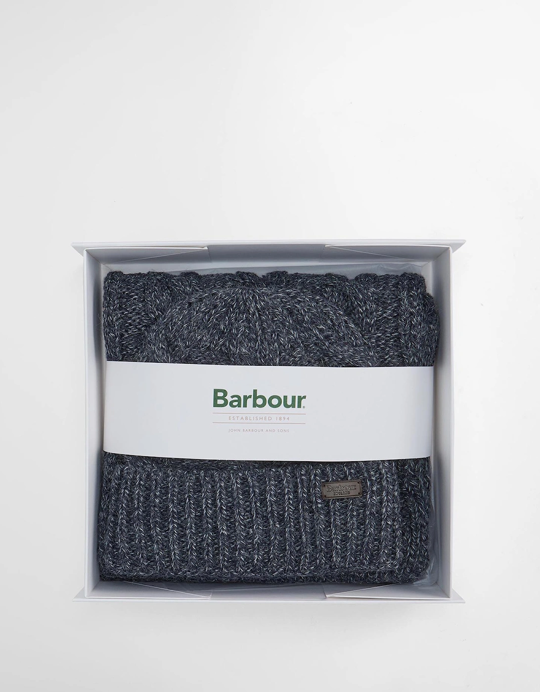 Jesmond Beanie & Scarf Gift Set - Navy Blue