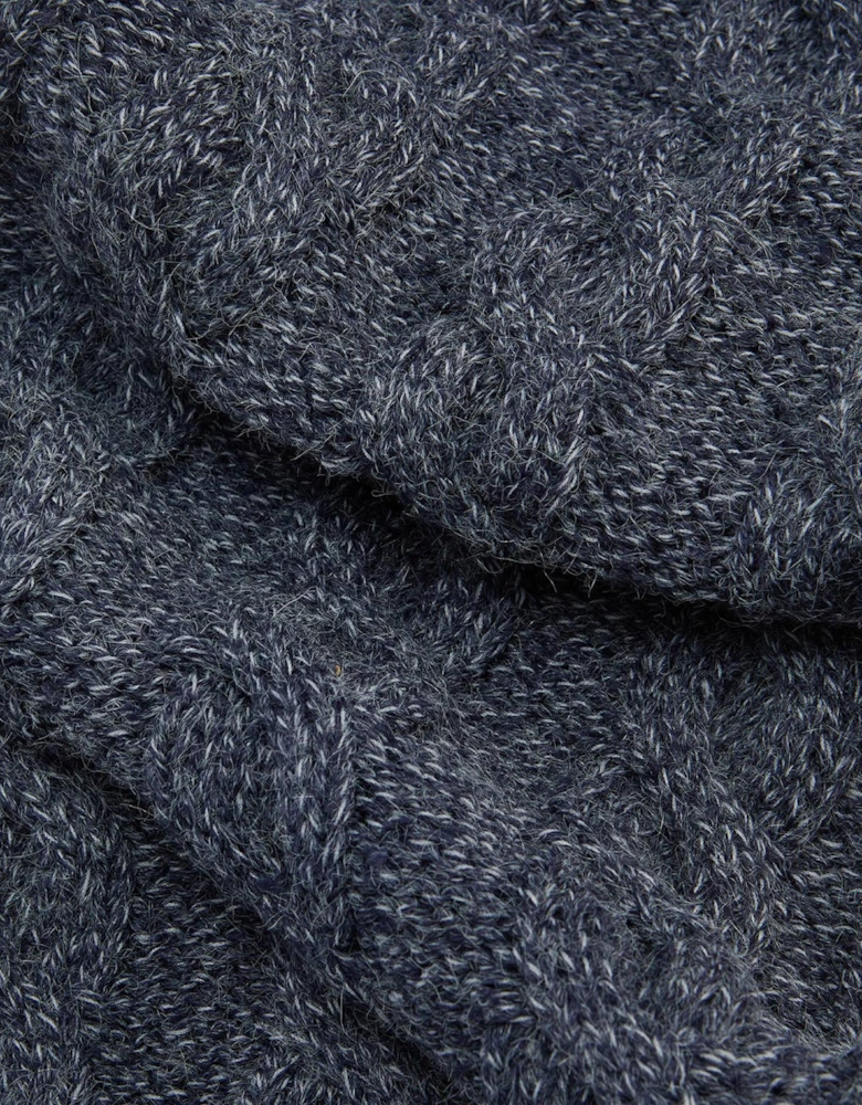 Jesmond Beanie & Scarf Gift Set - Navy Blue