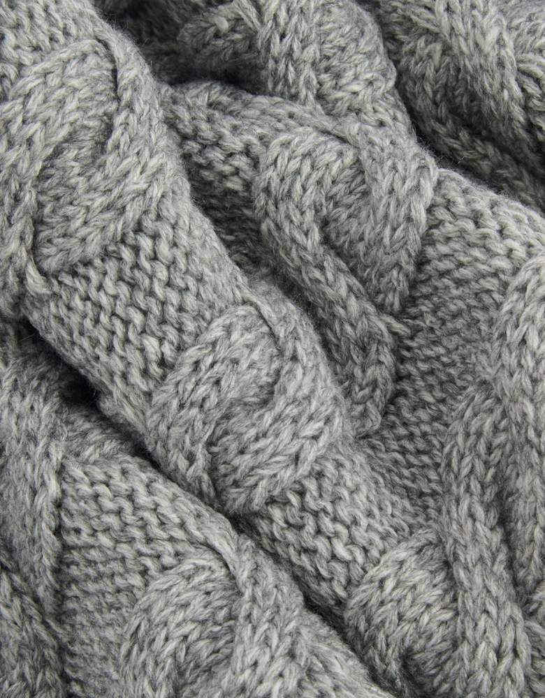 Jesmond Beanie & Scarf Gift Set - Mid Grey