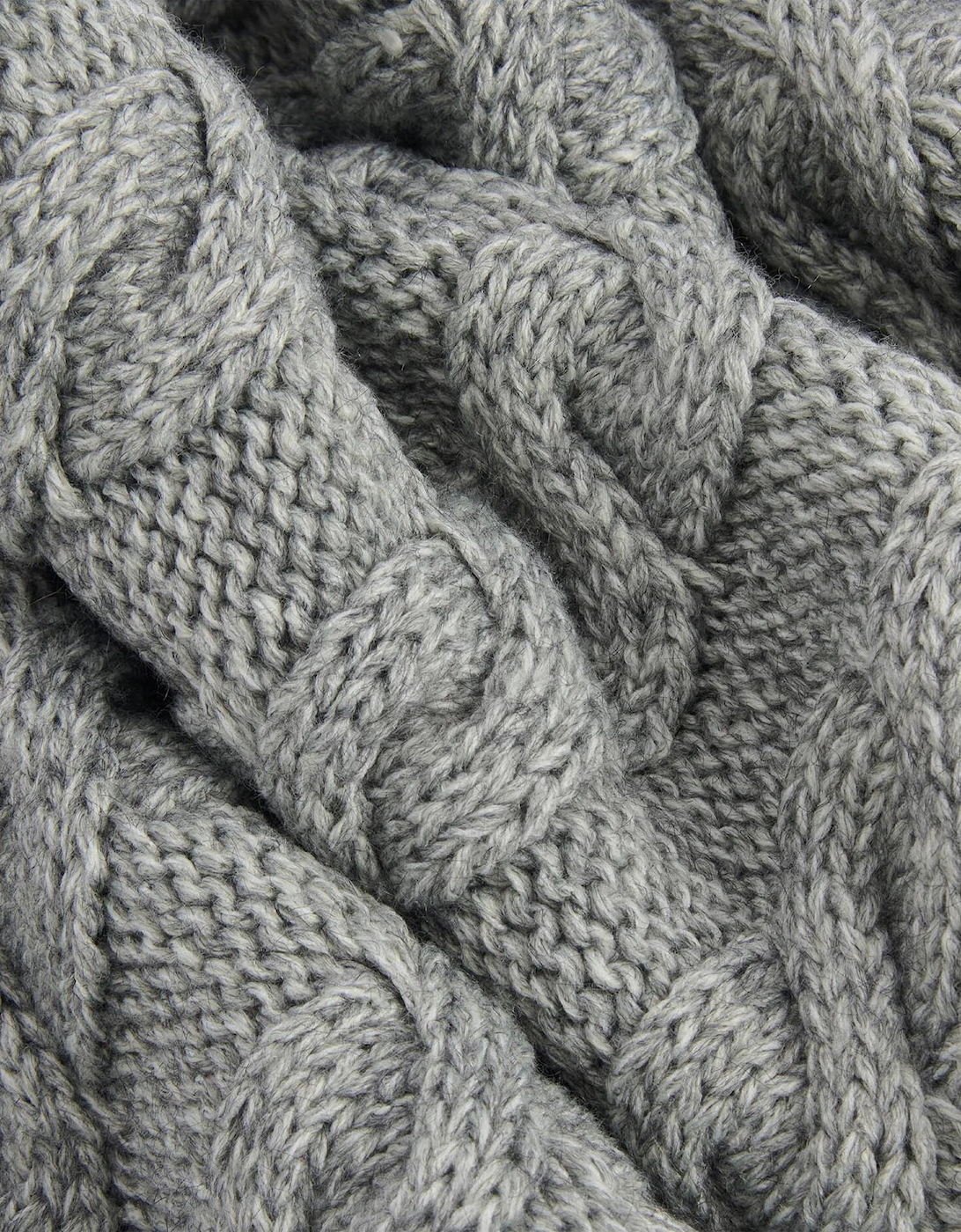 Jesmond Beanie & Scarf Gift Set - Mid Grey