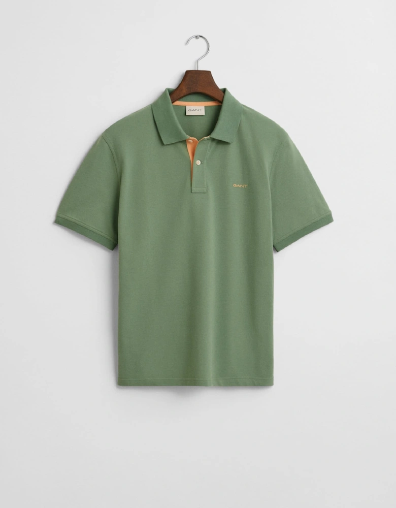 Contrast Piqué Polo Shirt