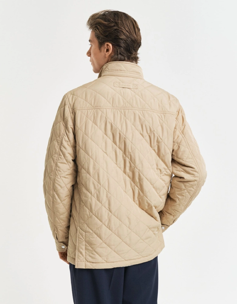 Quilted Windcheater Mid-Length Jacket