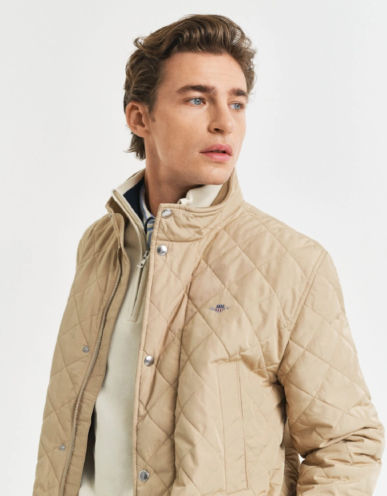 Quilted Windcheater Mid-Length Jacket